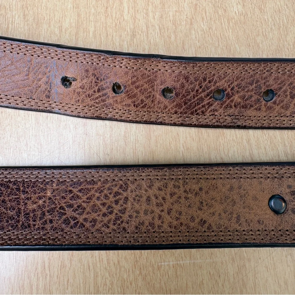 Ariat Men’s Brown Pebbled Leather Belt in Sz 46